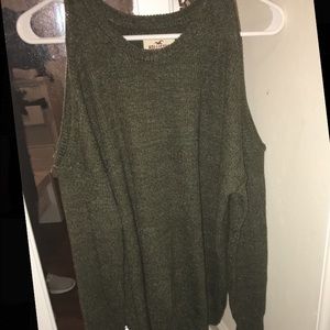 NEW Olive green, Hollister shoulder less sweater